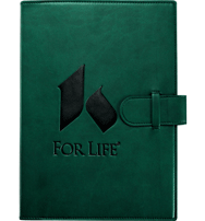 Green Italian Faux Leather Blank Diary Journal