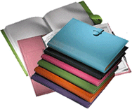 Colored Blank Leather Journals with Blank Lined Pages