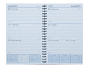 Wire-bound Weekly Calendar with Blank Calendar Pages